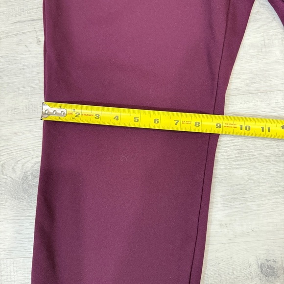 TanJay Burgundy Straight Leg Pull on Stretch Pants Size 14P Inseam 24in - Picture 11 of 14
